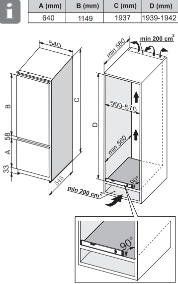 Gorenje rki4182e1 схема встраивания