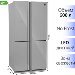 Холодильник side-by-side Sharp SJ-FS97VSL