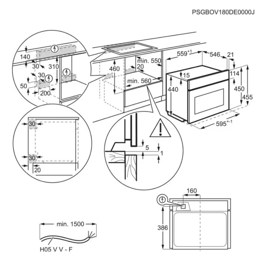 Электрический духовой шкаф electrolux oef5c50x