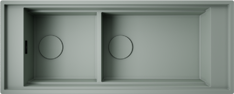 Кухонная мойка Omoikiri Sintesi PRO 114-2-U/I-WG Artceramic/wind green