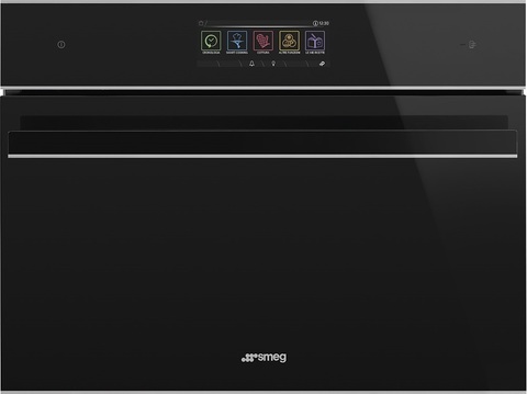 Компактный духовой шкаф Smeg SF4606WVCPNX комбинированный с пароваркой