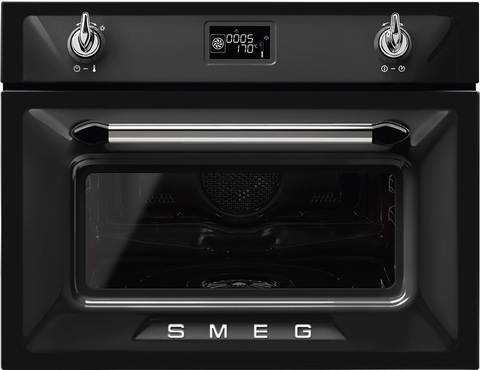 Компактный духовой шкаф Smeg SF4920VCN1 комбинированный с пароваркой